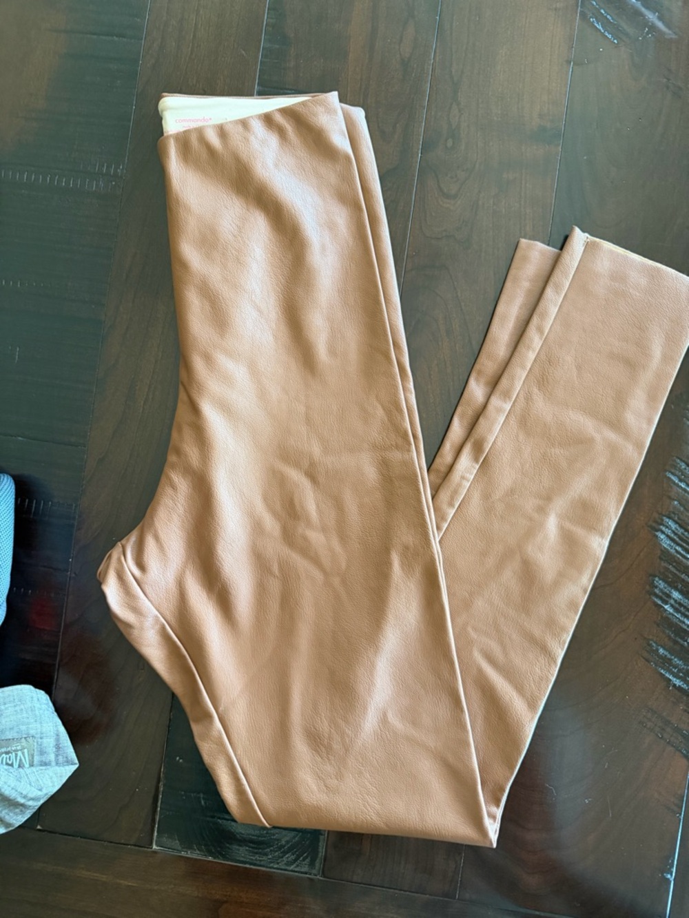 Commando Nude Beige Leggings with Pink Logo